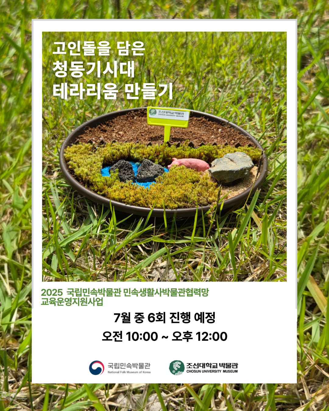 2025년 [고인돌을 담은, 청동기시대 테라리움 만들기] 교육프로그램 진행 안내(모집 마감) 대표이미지