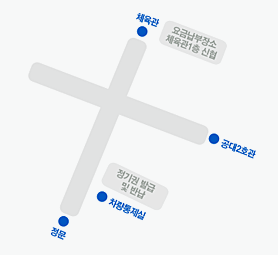 정문에서 우측방향에 있는 차량통제실에서 정기권 발급 및 반납을 할 수 있고, 정문 건너편의 체육관 1층 신협에서 요금납부 및 정산을 할 수 있습니다.